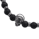 thumbnail image 2 of Pulsera Hombre de Calavera LUCKMAN, Piedra Volcánica Negra y Acero Inoxidable, Modelo Parker Luckman Pulsera de Piedra Volcánica Negra con Calavera de Acero Inoxidable Color Plata, 2 of 6