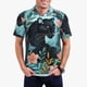 thumbnail image 1 of Balery Black Panther Floral Illustration Camisa Polo de Hombre con Estampado, de Manga Corta y Tejido Medio, Camisa Tipo Golf Polo-Small, 1 of 6