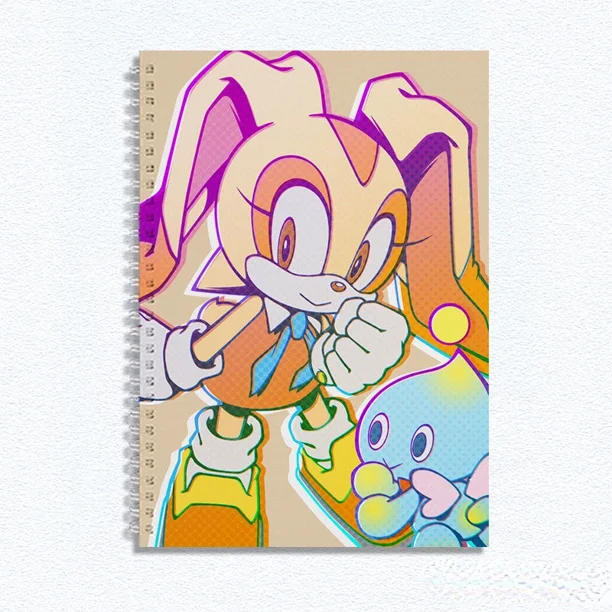 Nuevo cuaderno de dibujos animados Sonic The Hedgehog, periférico creativo de alto valor, B5/A4/8K, cuaderno de dibujo grueso, papelería para estudiantes