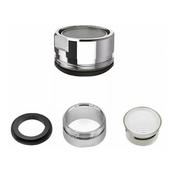 Chrome Plated Faucet Aerator with Stainless Steel Inner Shell, Water Saving Brass Shell Aerators for Kitchen Bathroom with Easy Installation, Smooth Water Flow for Universal Replacement (3 Pcs)