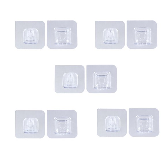 lixuesong Double-sided Adhesive Wall Hooks Waterproof Oilproof Adhesive Hooks Reusable Seamless Hanging Hook For Kitchen Bathroom