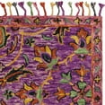 thumbnail image 4 of SAFAVIEH Blossom Abram Floral Mediallion Wool Fringed Area Rug, Purple/Multi, 2' x 3', 4 of 6