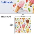thumbnail image 3 of Iauyy Satin Napkins Set of 4- Multicolor Ice Cream Print DIY Printing Decoration Cloth Napkin- Easy Care for Home/Party, 3 of 8