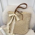 thumbnail image 4 of Women's Woven Large Capacity Tote Shoulder Crochet Beach Bag- Woven Boho Purse Knitted Shoulder Bag for Summer Vacation Beachy Travel Pool, 4 of 5