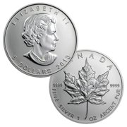 RCM - Royal Canadian Mint 2013 Maple Leaf - 1 Troy Ounce .9999 Silver Coin - Brilliant Uncirculated