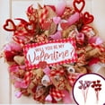 thumbnail image 3 of Valentine's Day Wooden Red Glitter Heart Picks, (Pack of 2, 14 Total) Cupcake Toppers Food Dessert Weddings Bridal Showers Birthday Party Supplies Bouquet Floral Table Decor & CUSTOM Storage Carrier, 3 of 7