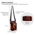 thumbnail image 5 of HELLHERO Flame Soccer Ball Pattern Crossbody Bags, Polyester Adjustable Shoulder Strap for Adult, 5 of 6