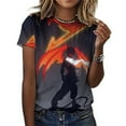 thumbnail image 3 of Fairy Tail Womens T-Shirt Round Neck Short Sleeve Tee Shirts Summer Breathable Tops Blouse L, 3 of 8