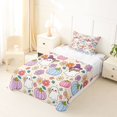 thumbnail image 5 of Manfei Funny Ghosts Flowers Twin Sheets,Happy Halloween Bedding,Pink,3-Piece,1 Fitted Sheet and 1 Pillowcase, 5 of 6