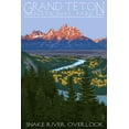 thumbnail image 5 of Grand Teton National Park, Wyoming, Snake River Overlook, Lantern Press, Premium Playing Cards, 52 Card Deck with Jokers, USA Made, 5 of 5