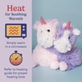 thumbnail image 4 of Warmies Hugs Duo Unicorn Microwavable Weighted Stuffed Animals, Lavender-Scented Plushie, 1 lbs, 4 of 6