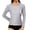Light Gray, variant on EDFBUYKRS Blouses for Women Dressy Lace Long Sleeve Shirts Fall Casual V Neck Tunic Tops Xl