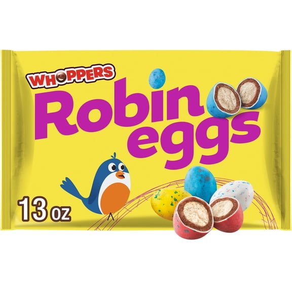 Whoppers Robin Eggs Malted Milk Balls Candy, Bag 13 oz
