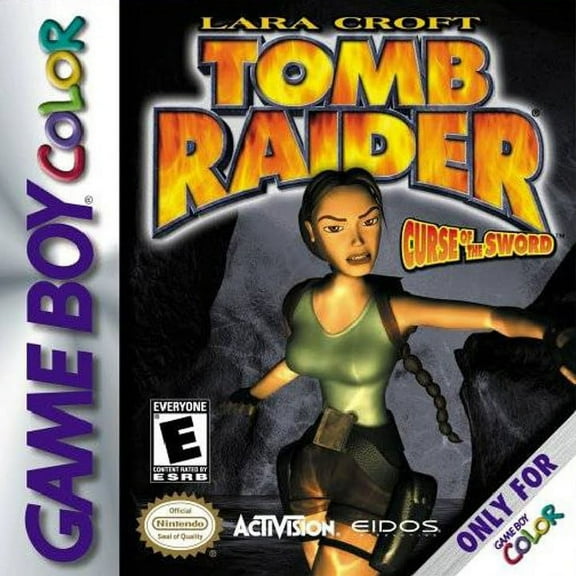Restored Tomb Raider: Curse of the Sword (Nintendo GameBoy Color, 2001) Adventure Game (Refurbished)