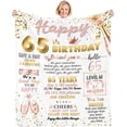 thumbnail image 1 of LHSHID 65th Birthday Gifts for Women 65th Birthday Decorations for Women Best Gifts for 65 Year Old Woman 65th Birthday Gift Ideas 65th Birthday Blanket for Wife Mom Sister Friends 30"x40", 1 of 7