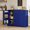Blue, variant on Aiho 42” Coffee Bar Cabinet with Storage, Kitchen Storage Cabinet, Sideboard Buffet Cabinet with 8 Shelves, 1 Drawer - White
