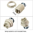 thumbnail image 5 of Adaptador de soporte de pantalla de lámpara Uxcell 1.1" x 0.79" x 0.3" Anillos de socket de luz G9 Plástico Blanco 10pcs, 5 of 5