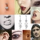 thumbnail image 5 of Nuevo Ombligo Stud de acero inoxidable Unisex con incrustaciones de diamante colgante ombligo, 5 of 5