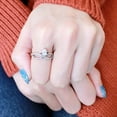 thumbnail image 5 of Womens Silver Rings High polished (no plating) Stainless Steel Ring with AAA Grade CZ in Clear DA149, 5 of 5