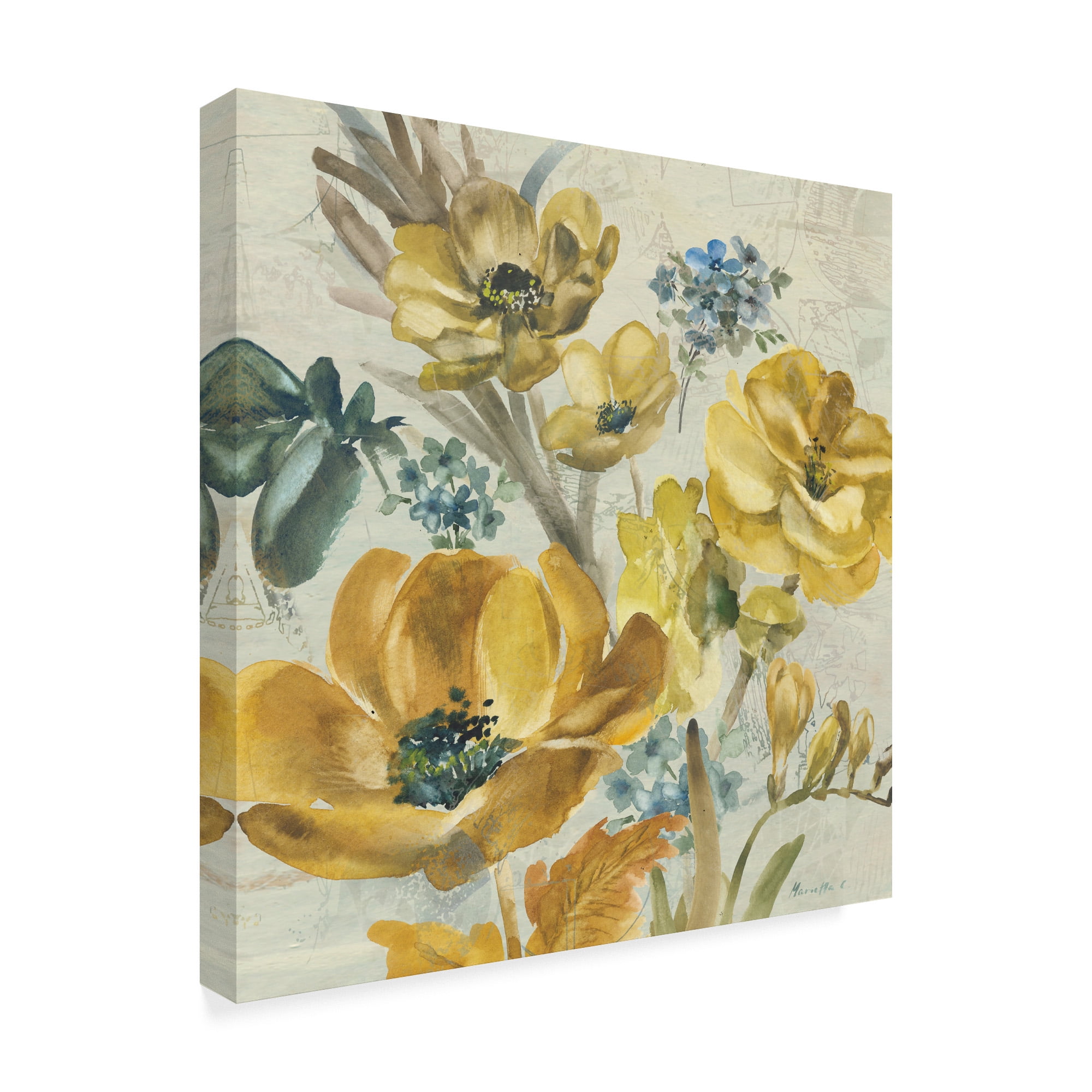 Trademark Fine Art 'Wildflowers Bouquet 2' Canvas Art by Marietta Cohen Art And Design