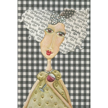 Pictura Birthday Girl Holding Wine Glass Dolly Mamas Funny / Humorous Feminine Birthday Card for Her / Woman