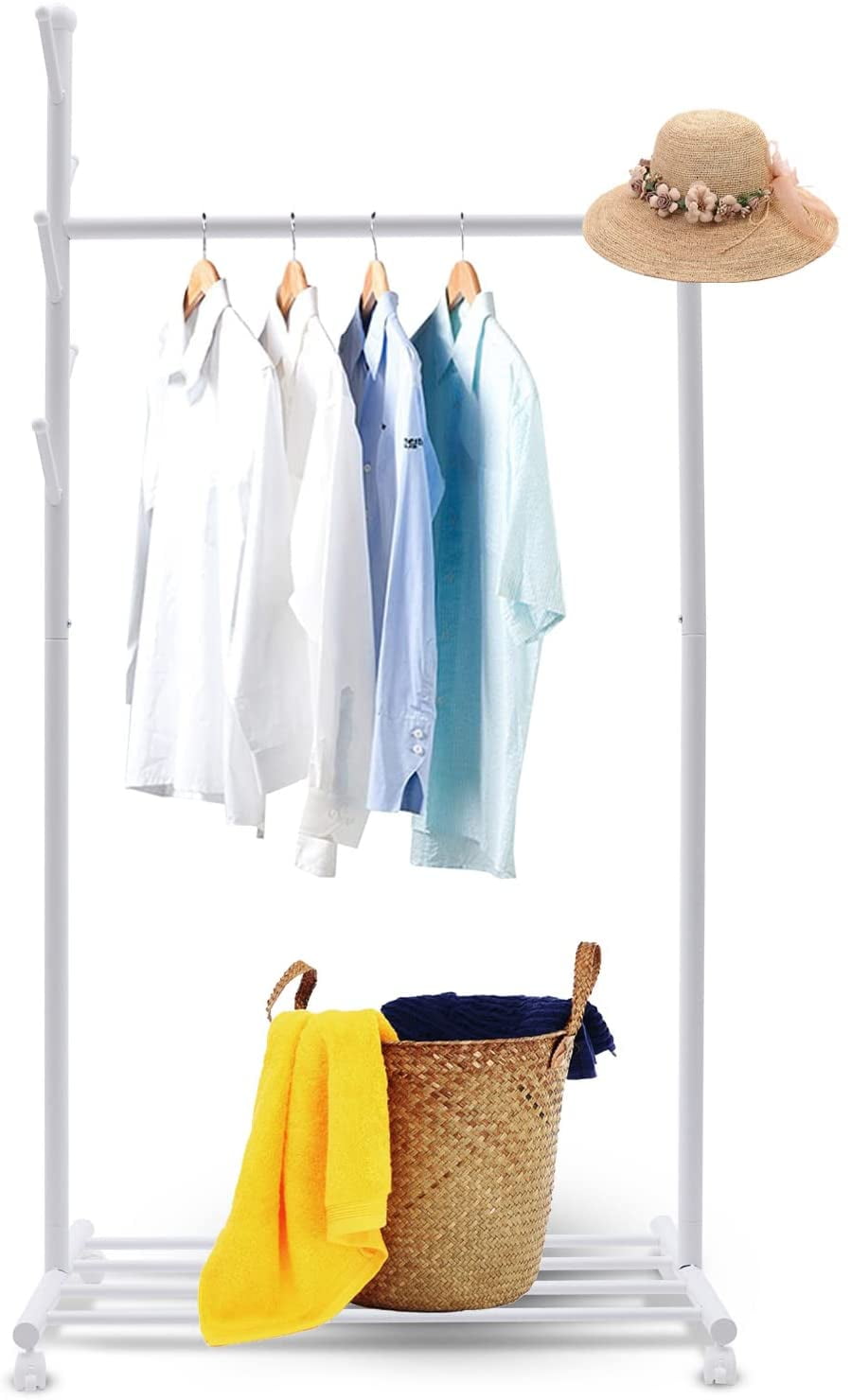 CNCEST 3in1 Clothes Hanging Rack Household Clothes Hanger Floor Free
