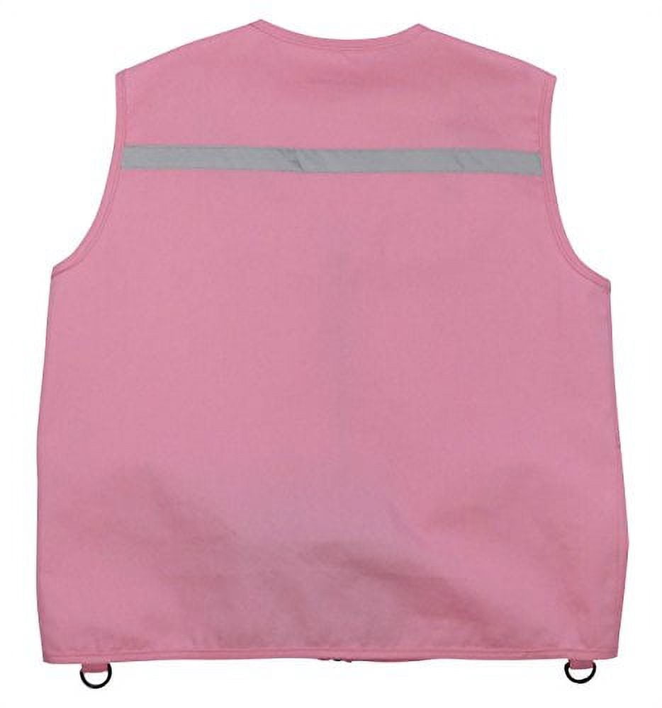 Kids Reflective Strip 100% Safety Vest (Large/X-Large, Pink)