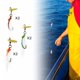 thumbnail image 1 of 6 uds moscas de pesca con mosca realistas plumas Beadhead accesorio Realstic salmón oruga realista con anzuelo aparejo señuelo cebo de pesca con 2 DYNWAVEMX Cebos de pesca en hielo, 1 of 8