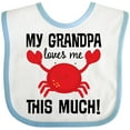 thumbnail image 3 of Inktastic My Grandpa Loves Me Crab Boys or Girls Baby Bib, 3 of 4