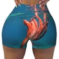 thumbnail image 2 of Rocae octopus swimming for Women's Quick-Dry Running Shorts,Ladies Active Athletic Apparel Yoga Workout Gym Running Volleyball Spandex Shorts-XX-Large, 2 of 8