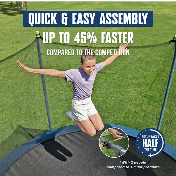 Bestway Xtreme Air 12 ft Trampoline for Kids & Adults, No-Gap