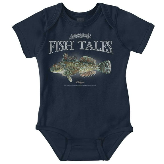 Gill McFinn Cabezon Fishing Fisher Romper Boys or Girls Infant Baby Brisco Brands 12M