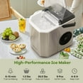 thumbnail image 4 of Costway Countertop Ice Maker Portable Ice Making Machine 6-13 Mins 9 Ice 26.5 lbs/24 Hrs Silver, 4 of 10