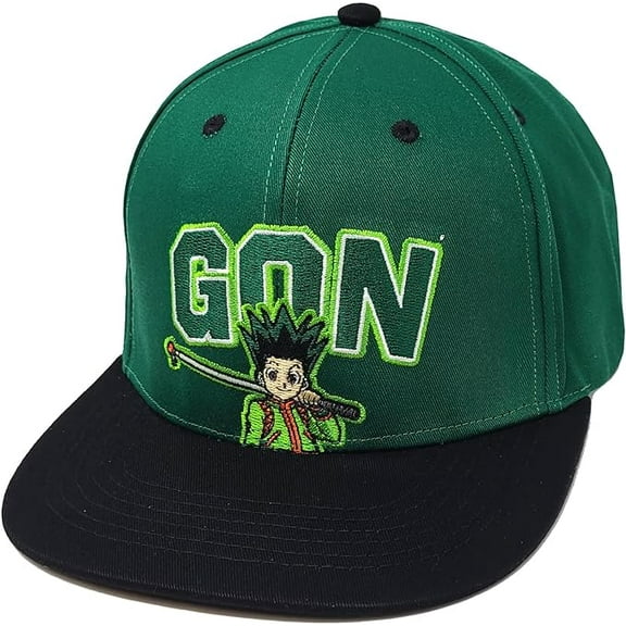 Hunter X Hunter Gon Embroidered Snapback Vibrant Green Baseball Cap