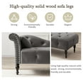 thumbnail image 4 of Holaki Tufted Upholstered Velvet Rolled Arm Chaise Lounges, Right Arm Facing Chaise Lounge with Nailhead Trim for Living Room Bedroom Office, Gray, 4 of 8