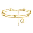 thumbnail image 1 of Tobillera de playa dorada de tamaño ajustable, tobillera de joyería para mujer, regalo de joyería de playa Wmkox8yii fajkfhkj3633, 1 of 1