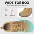 thumbnail image 3 of vibdiv Women Walking Shoes Wide Toe Barefoot Shoes Comfortable Non Slip Tennis Shoes Fashion Sneakers Light Brown Size 8, 3 of 7