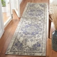 thumbnail image 2 of SAFAVIEH Madison Elinor Traditional Distressed Runner Rug, Beige/Purple, 2' x 8', 2 of 8