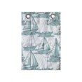 thumbnail image 1 of Marine Hanging Pocket Organizer, Continuous Nautical Themed Pattern of Sailboats Sketch on Sea, Printed Polyester Storage Bag with Pockets, 14" x 20", Seafoam Dark Sky Blue, 1 of 2