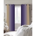 thumbnail image 2 of Purple Yellow Ombre Blackout Curtains 45 Inches Long, Kitchen Black Out Window Treatments, Farmhouse Modern Gradient Art Thermal Insulated Lined Drapes for Small Window with Grommet 42"x45", 2 of 8