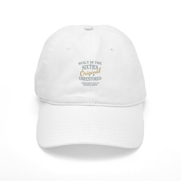 CafePress - BUILT IN THE SIXTIES - Adjustable 100% Brushed Unisex Casual Cotton Baseball Cap, Beige, 1