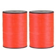 thumbnail image 1 of 2 Pack Thin Waxed Thread 175 Yards 0.45mm Polyester String Cord for Machine Sewing Hand Quilting Weaving, Orange Red, 1 of 5