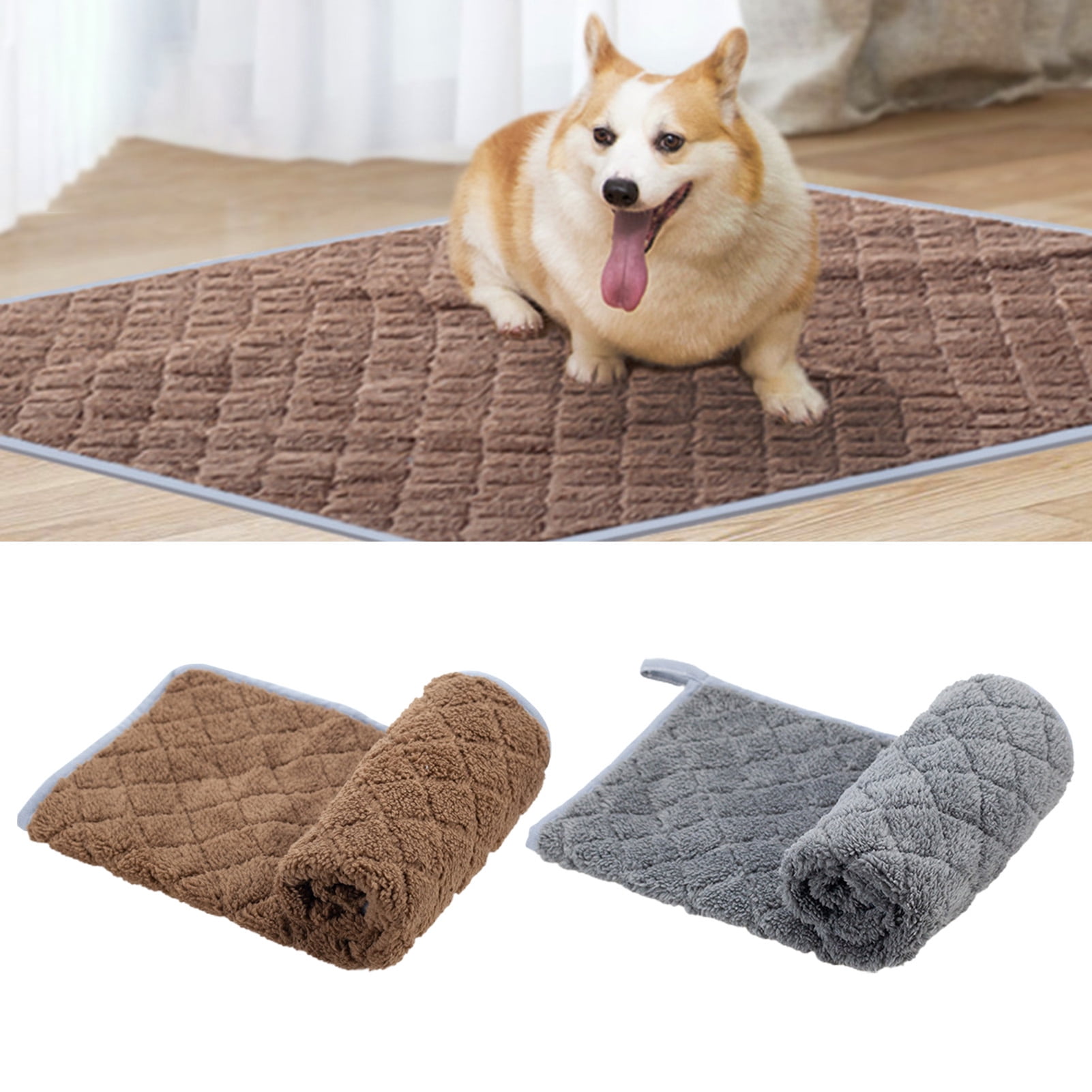 WaterProof Dog Bed, Washable Mat Crate Pad, Durable Pet Beds Soft Dog