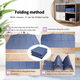 thumbnail image 5 of YR Tapete de Yoga Plegable Grande 78X51" 10mm de Grosor Antideslizante TPE Tapete Plegable para Ejercicio Fitness Gimnasia, Azul, 5 of 11