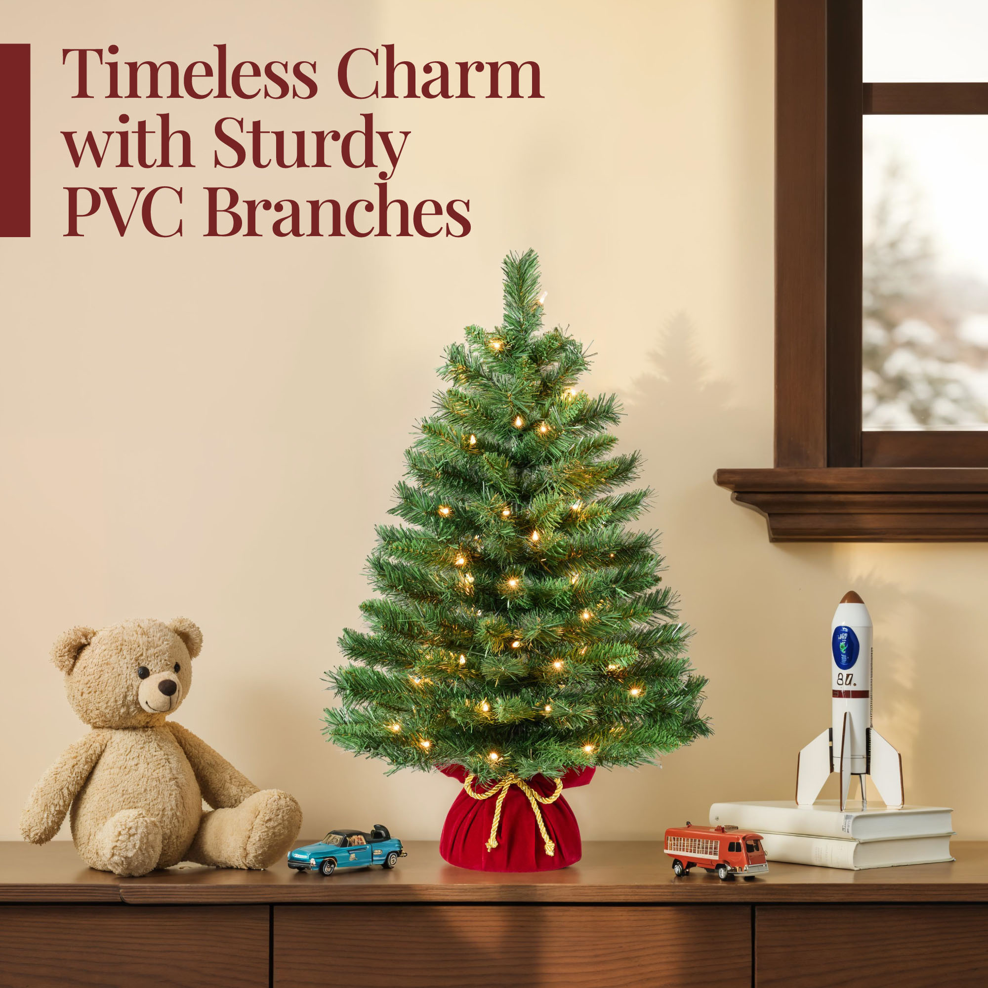 Best Choice Products 24 Inch Pre-Lit Tabletop Christmas Tree photo 7