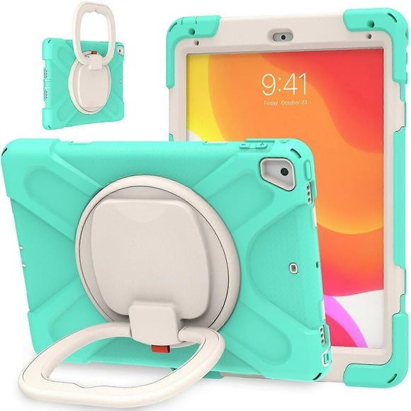 Adjustable Ring Stand Case For Ipad 9.7 Inch 2018 With Shoulder Strap Big Adjustable Ring Stand, Shock Protection Cover