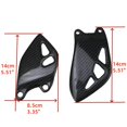 thumbnail image 2 of Motorcycle Heel Guard Rearset Plate Foot Peg Protector Overlay Gloss for Kawasaki ZX-10R ZX10R ZX 2015-2024 Real Carbon Fiber, 2 of 4