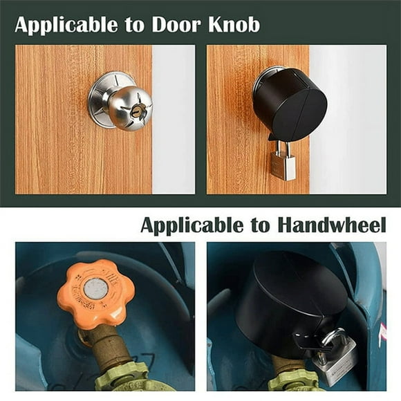 Door Handle Lock, Door Knob Lock Out Device, Disable the Doorknob/Faucet/Valve, Door Knob Child (With Padlock)