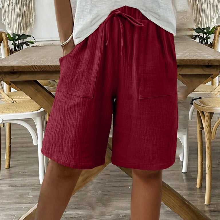 Denim Skirt with Shorts Underneath Bermuda Shorts for Women, Wide