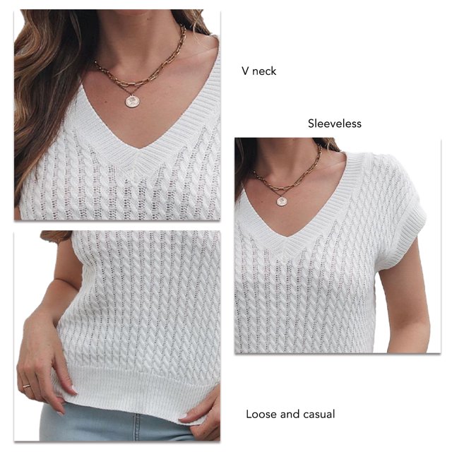 Camiseta sin mangas ANGGREK chaleco de punto informal para mujeres